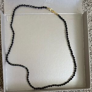 Elegant Black Beaded Necklace